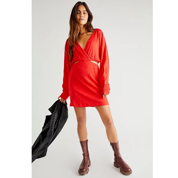 Free People Dresses & Skirts - Free People Stasia Mini In Rebel Red